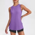 thumbnail image 2 of ZQGJB Womens Workout Tank Tops Lightweight Sleeveless Shirts for Women Loose Fit Basic Solid Color Tunic Tops for Athletic Running Tennis Yoga Purple M, 2 of 8