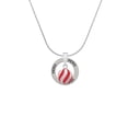 thumbnail image 2 of Delight Jewelry Silvertone 3-D Red Striped Christmas Ornament Hero Ring Charm Necklace, 18", 2 of 4