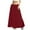 Wine, variant on Tumotour Skirts for Women Solid Color Elastic High Waist Ruffle Boho Skirt with Pockets Summer Tiered Trendy Ankle-Length A-Line Skirt Fashion Swing Flowy Long Skirt for Beach Casual Outwear Vacation