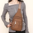 thumbnail image 4 of Women Shoulder Bag Fashion New Pattern Solid Color Comfortable Zipper Large Capacity Messenger Bag Small Shoulder Bag for Men Leather Shoulder Bag for Men over The Shoulder Bags for Men over The, 4 of 4