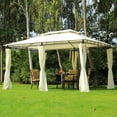 thumbnail image 2 of Outsunny 2-Tiers Gazebo avec des rideaux, 2 of 10