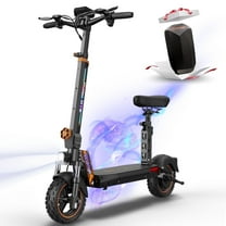 Electric Scooter Adults with Seat,10" Pneumatic Tires, 1000W Motor up to 31 Mph and 34 Miles Range, Folding Waterproof E-Scooter
