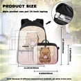 thumbnail image 4 of Yspwyqan Girls Backpack Set, Ice Cream Drip Capybara Backpack and Lunchbox Set with Water Bottle Bag, Large Capacity Trendy Front Pocket Bags for Elementary Back to School, 4 of 7