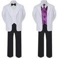 thumbnail image 2 of 6pc Color Bow Tie + New Baby Toddler Boy Black Wedding Suit Tuxedo S-20 New Teen, 2 of 3