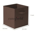 thumbnail image 7 of Casafield Set of 6 Fabric Storage Cube Bins, Brown - 11" Collapsible Foldable Cloth Baskets for Shelves and Cubby Organizers, 7 of 7