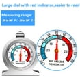 thumbnail image 5 of 6 PCS Fridge Thermometer Large Dial Stainless Steel Temperature for Freezer Cooler with Hanging Hook and Stand, 5 of 5