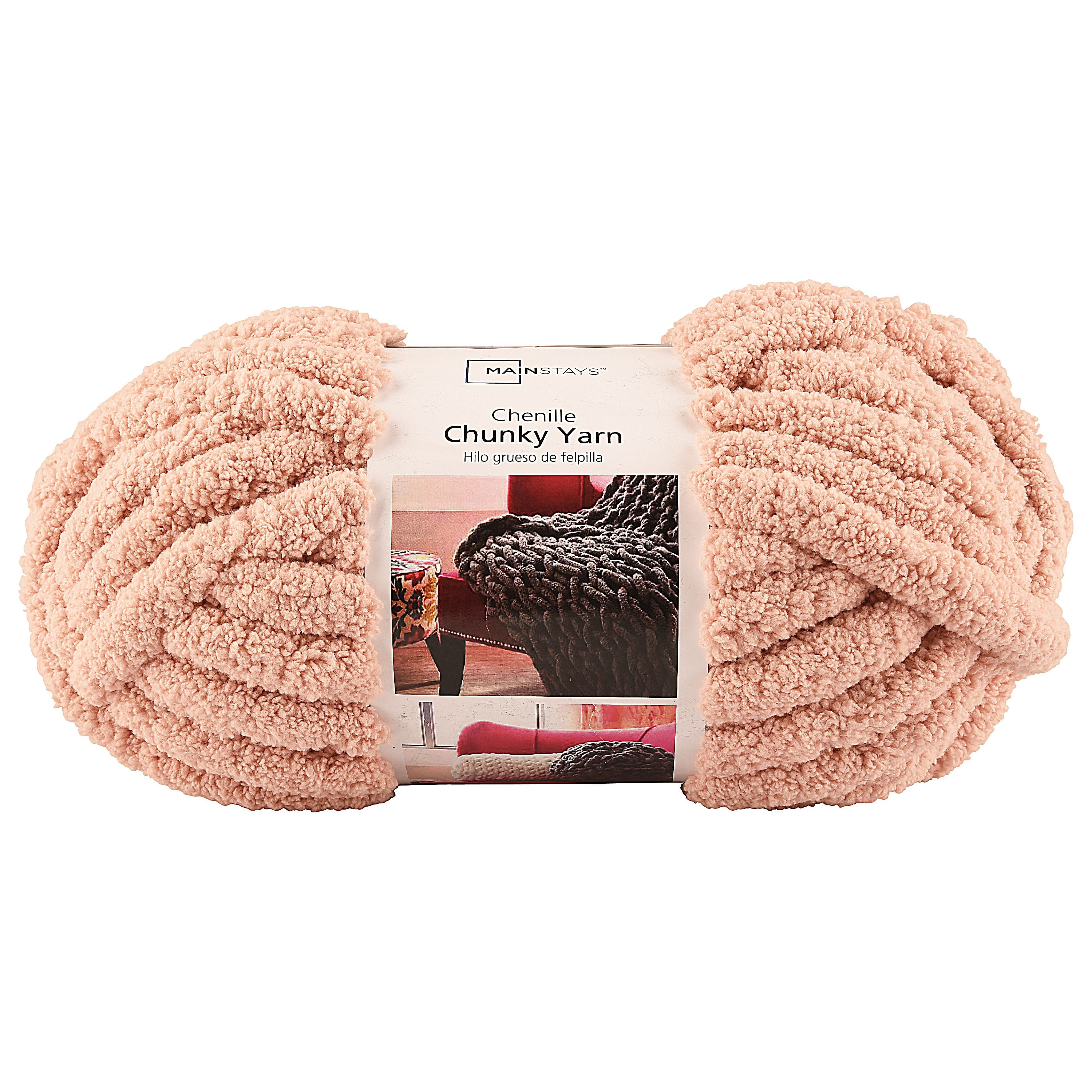 Mainstays 31.7 Yd Chenille Chunky Yarn-Pale Blush – Walmart Inventory  Checker – BrickSeek