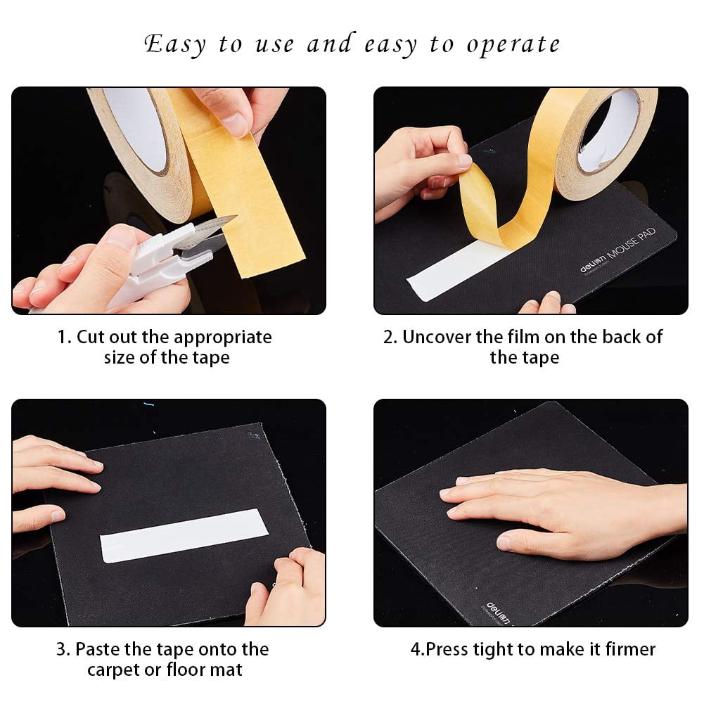 1Set DIY Kit with Double-sided Non-slip Adhesive Tape and Stainless Steel U Shaped Scissors Mixed Color Tape: 30mm about 25m/roll 2rolls/set Scissors: 11.5x1.8cm 1pc/set