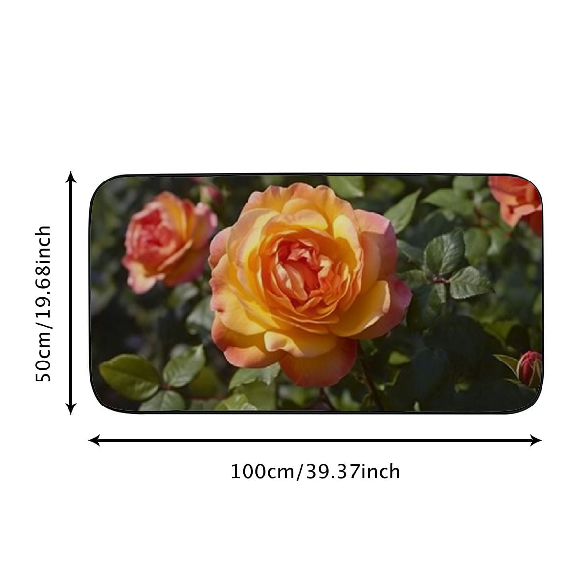 PHYHOO Doormat Floor /Mat - Rose Flower Nature Rose Blooms Garden Garden Rose Decorative Door Mat, Door Mat with Non-Slip Rubber Backing, Easy Cleaning, Traps Dirt, for Entry, Patio