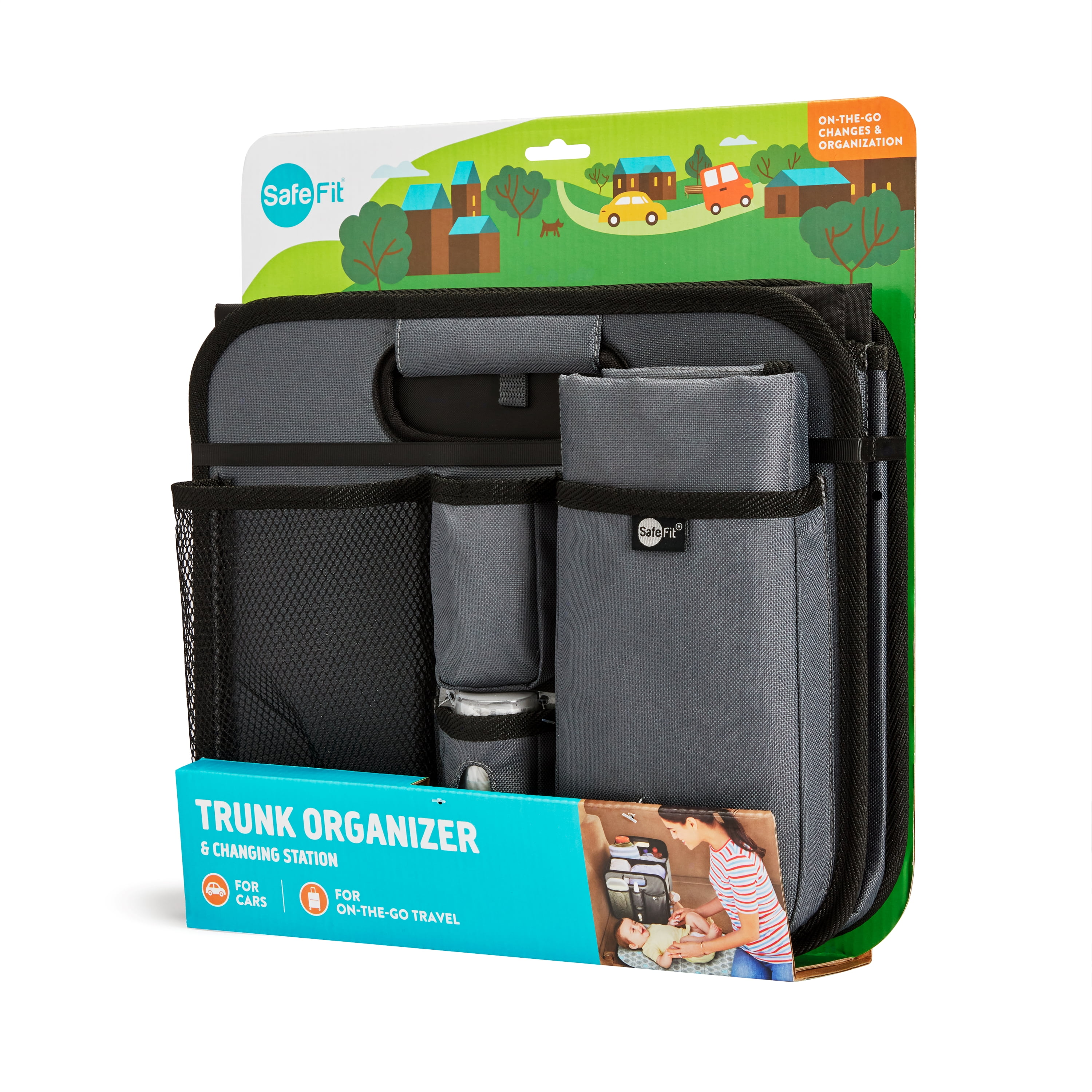 SafeFit® Universal Trunk Organizer with Changing Station, Gray, Unisex