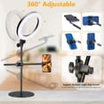 thumbnail image 4 of Anillo de luz para selfies con soporte y soporte para teléfono, LED de 10 de altura, 4 of 4