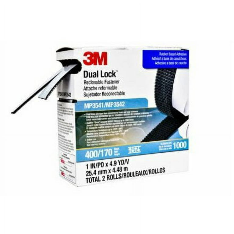 3M MP3541/MP3542 Dual Lock Reclosable Fastener Black 1 in x 5 yd