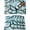 Blue, variant on Placemats Set of 4, Brown Geometric Washable Wipeable Table Mats for Dining Tables, Vintage Black White Striped Abstract Art Indoor Outdoor Waterproof Kitchen Place Mats for Holiday Table Decor