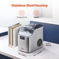 thumbnail image 5 of Countertop Ice Maker, 45 lbs/24H, 24 Cubes in 15 Mins, 3 Ice Sizes, Self-Cleaning Portable Ice Machine Quiet ≤42dB with Scoop & Basket, 5 of 10