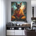 thumbnail image 4 of KLL Moonlit Hairless Cat Monk Print Farmhouse Canvas Wall Art,Wall Decorations For Living Room Office Canvas Wall Decor for Home Decorations, 12'×16’’, 4 of 8