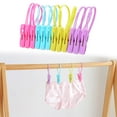 thumbnail image 4 of Hulucky 12 Pack Windproof Clothespins Plastic Laundry Clips for Clothes Towels Quilt Fabric Hanging for Home Storage(Multicolor), 4 of 9