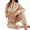 Z-75 Rose Gold, variant on Hwmodou Womens Pajama Outfits Sets Women Fashion Print Pajamas Shorts Pajamas 2PCS Set Fashion Loose Casual Thermal Underwear Set Fall Winter Pj Outfit