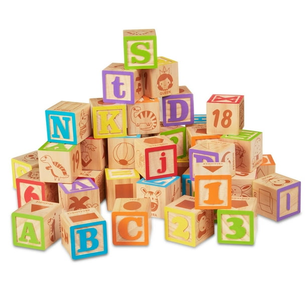 The Spark Create Imagine Wood Alphabet Blocks Set.