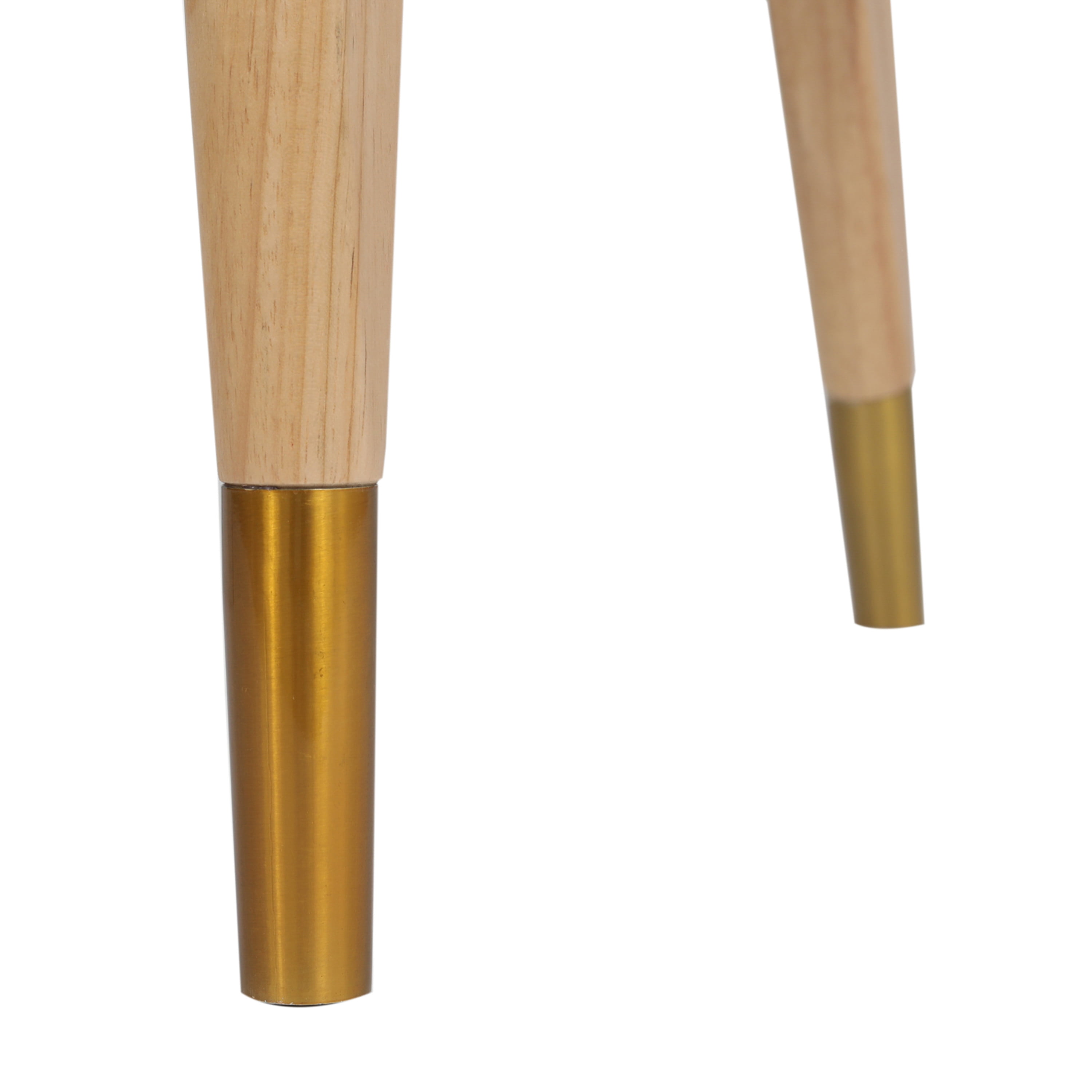 Merrick Lane Cane Rattan Padded Accent or Dining Chair with Gold Accented Legs in Natural