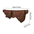 thumbnail image 3 of Riñonera Steampunk para Mujer - Bolso Bandolera Vintage Retro con Remaches de Piel Sintética para Moto, Viajes, Festivales, Estilo Gótico Punk., 3 of 6