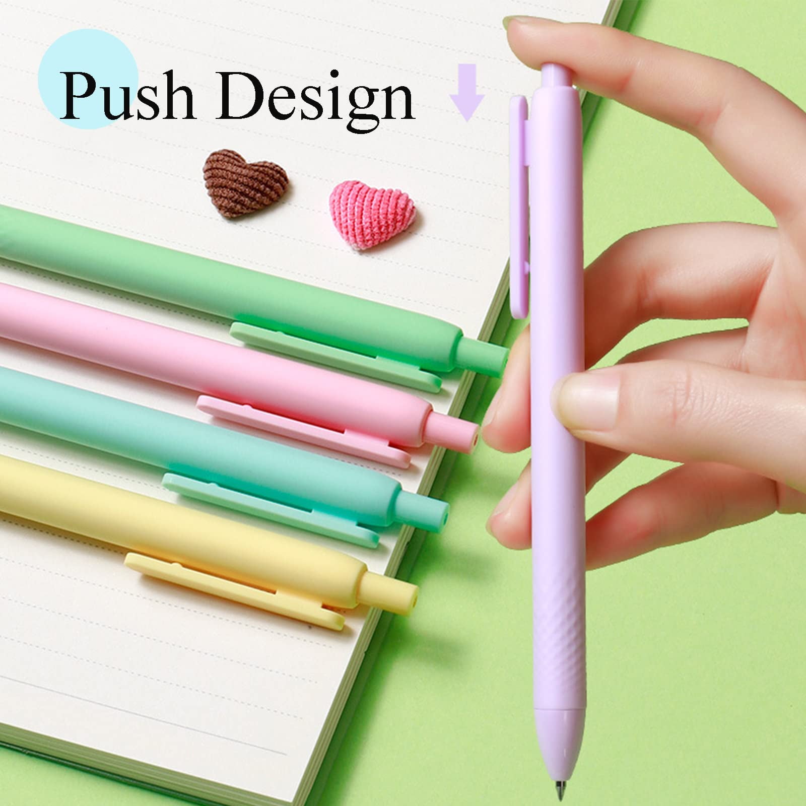 10pcmulticolor Gel Ink Pens, 10 Pieces 0.5 Mm Retractable Ballpoint Pens  Cute Ball Point Pen Writing Pens For Journaling Note Taking School