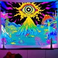 thumbnail image 1 of Goory Glow In The Dark Hippie Bohemian Neon Cool Tapestries Blacklight Art Decor Psychedelic Wall Hanging Blanket Trippy Background Skull Tapestry, 1 of 1