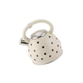 thumbnail image 1 of Ounissouiy Tetera silbante de 3,5 l con lunares blancos y negros de acero inoxidable con pitido automático, mango ergonómico, tetera para estufa de agua, Barra de herramientas Ounissouiy HA020913-00, 1 of 6