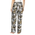 thumbnail image 3 of Goofa Tulips Flowers Printed Soft Pajama Pants for Women, Wide Leg Comfy Casual Lounge Yoga Pants-Small, 3 of 9