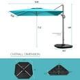 thumbnail image 2 of Gymax 10x10 ft Patio Offset Cantilever Umbrella Aluminum 360° Tilt Weight Base Turquoise, 2 of 10