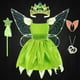 thumbnail image 3 of Disfraz de Campanilla para niña, disfraz de elfo verde para carnaval, fiesta de cumpleaños, Halloween, 3 of 5