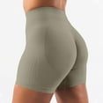 thumbnail image 2 of Pantalones cortos sin costuras con efecto lifting para mujer - Pantalones de gimnasio y yoga de cintura alta - Nailon y spandex - Tallas XS-XL, 2 of 4