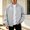 Gray, variant on 2026 Men's Stand Collar Zip Up Lightweight Track Jacket, Raglan Sleeve Elastic Cuff Loose Fit Windproof Daily Casual Outerwear