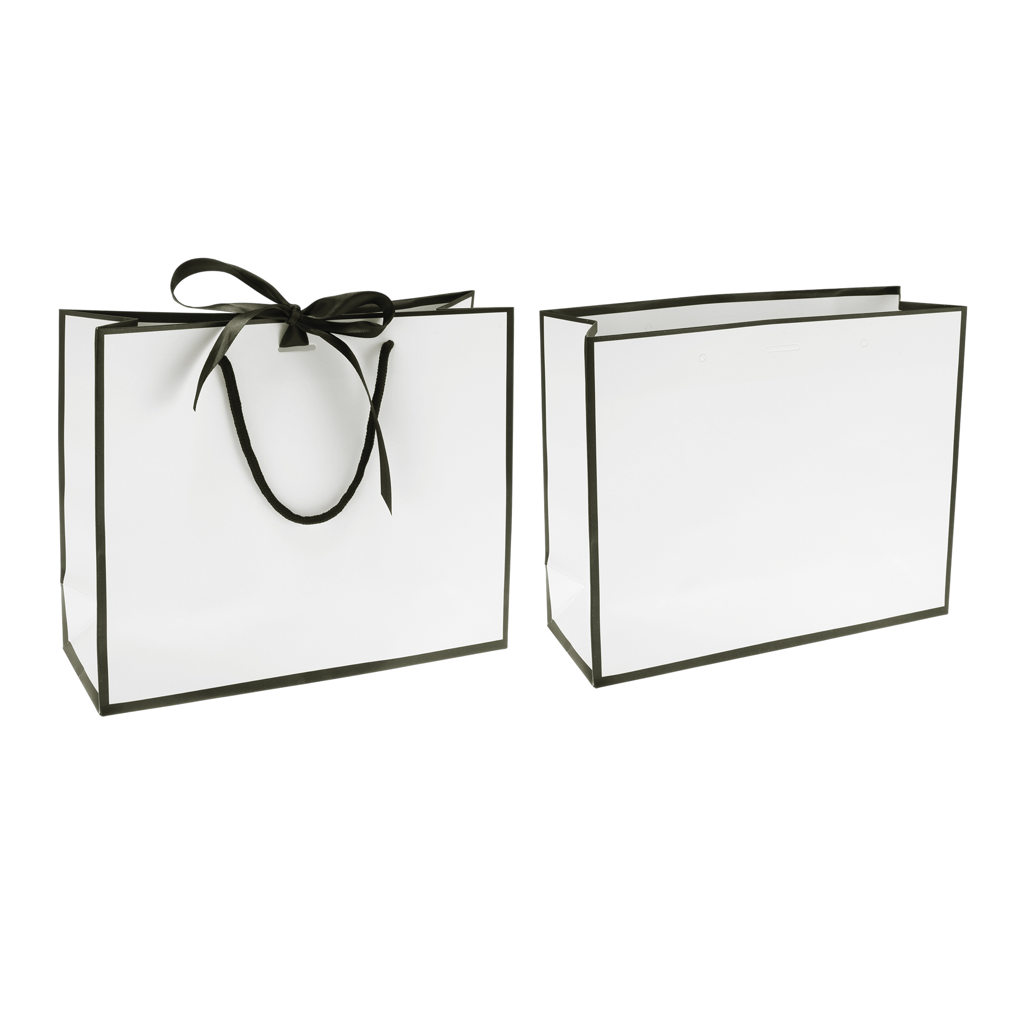 Unique Bargains Solid Color Design Gift Bags 4 Pcs for Various Occasions Black White