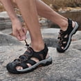 thumbnail image 4 of LASUDRAA Mens Closed Toe Outdoor Sandals Waterproof Hiking Sport Sandals with Non-Slip Sole, 4 of 8