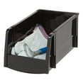 thumbnail image 5 of IRIS USA Inc. 11” x 6” x 5” Medium Plastic Stackable Open Front Organizer bin Caddy Basket for Refrigerator Freezer Kitchen Pantry Cabinet Workshop Garage Classroom Office Crafts Supplies 8 Pack Black, 5 of 6