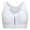 White, variant on Sports Bra, Front Close Seamless Workout Bra with Removable Pad for Running Equestrian Yoga