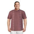 thumbnail image 5 of Cafe Luna Men's and Big Men's Printed Geo Panels Short Sleeve Chambray Woven Shirt, Size S-4XL, 5 of 7