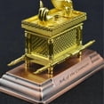 thumbnail image 5 of Practical Israel Judaism Alloy The Ark of Covenant Replica Statue Gold Plated With Contents Aaron Rod, 5 of 5