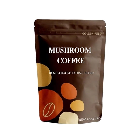 Mushroom Coffee, 6.35oz, Instant Mushroom Coffee Blend, Easy Mix Hot and Cold Coffee Beverage for Morning Home and Office