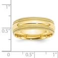 thumbnail image 3 of Primal Gold 10 Karat Yellow Gold 7mm Double Milgrain Comfort Fit Band Size 6.5, 3 of 6