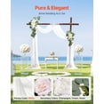 thumbnail image 2 of Kit de flores con forma de arco para bodas, color blanco artificial, VEVOR, con cortinas, 2 of 9