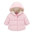 thumbnail image 2 of Hicidod Toddler Jackets Hooded Long Sleeve Zipper Winter Warm Coats Cute Stars Printed Fleece Lined Thicken Cotton Outwear Jacket, 2 of 7