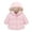 Pink, variant on Vedolay Girls Denim Jackets Girl's Thicken Down Jacket Winter Warm Button Down Long Sleeve Coat,Gray 4-5 Years