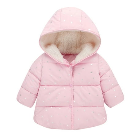 

Dadaria Toddler Jacket 6M-5T Children Kids Baby Girl Boy Winter Hooded Coat Jacket Warm Outerwear Clothes Pink 100 Toddler