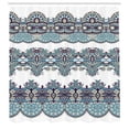 thumbnail image 3 of Ambesonne Paisley Shower Curtain, Triplet Design with Stripes, 69"Wx84"L, Blue and White, 3 of 5