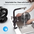 thumbnail image 5 of Dr. Prepare Table Fan for Home, 8" Air Circulator Fan Powerful Desk Fans, Black, 5 of 7