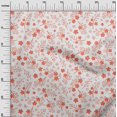 thumbnail image 3 of oneOone Viscose Chiffon Dark Peach Fabric Asian Floral Craft Projects Decor Fabric Printed By The Yard 42 Inch Wide, 3 of 4