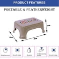 thumbnail image 3 of Bath Stool For Bathroom, Disney Team Mickey Stool For Bathing, Plastic, Lightweight, Versatile & Comfortable Design (Brown) Pack Of 4, 3 of 4