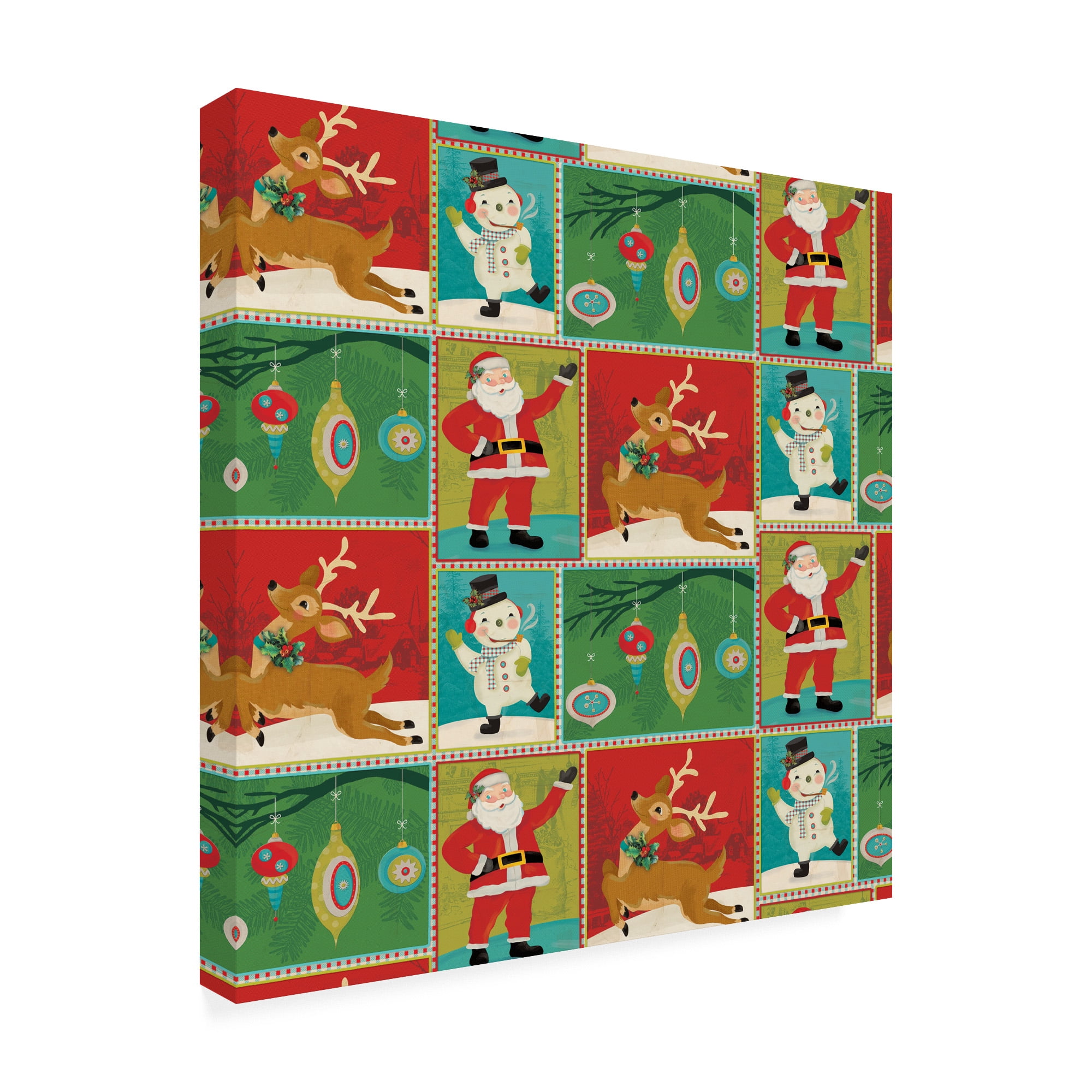 Trademark Fine Art 'Retro Christmas repeat 2' Canvas Art by Holli Conger