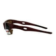 thumbnail image 3 of Polarized Antiglare Mens Baseball Half Rim Sport Light Weight Sunglasses Burgundy Brown, 3 of 3